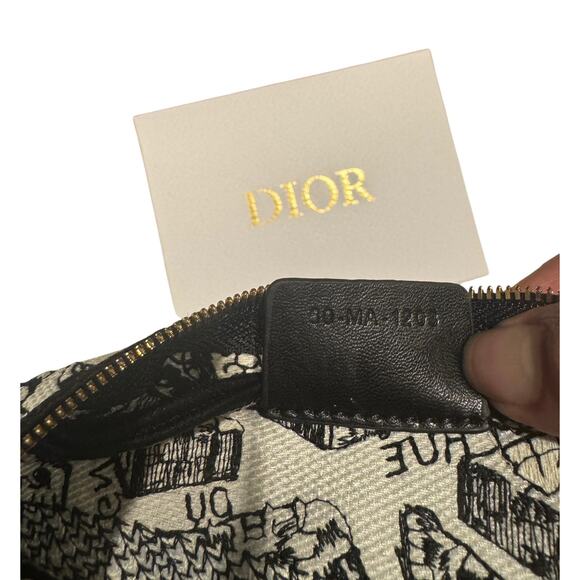 NIB Christian Dior de Paris Embroidered Cosmetic Pouch Dust Bag Box - Picture 8 of 10
